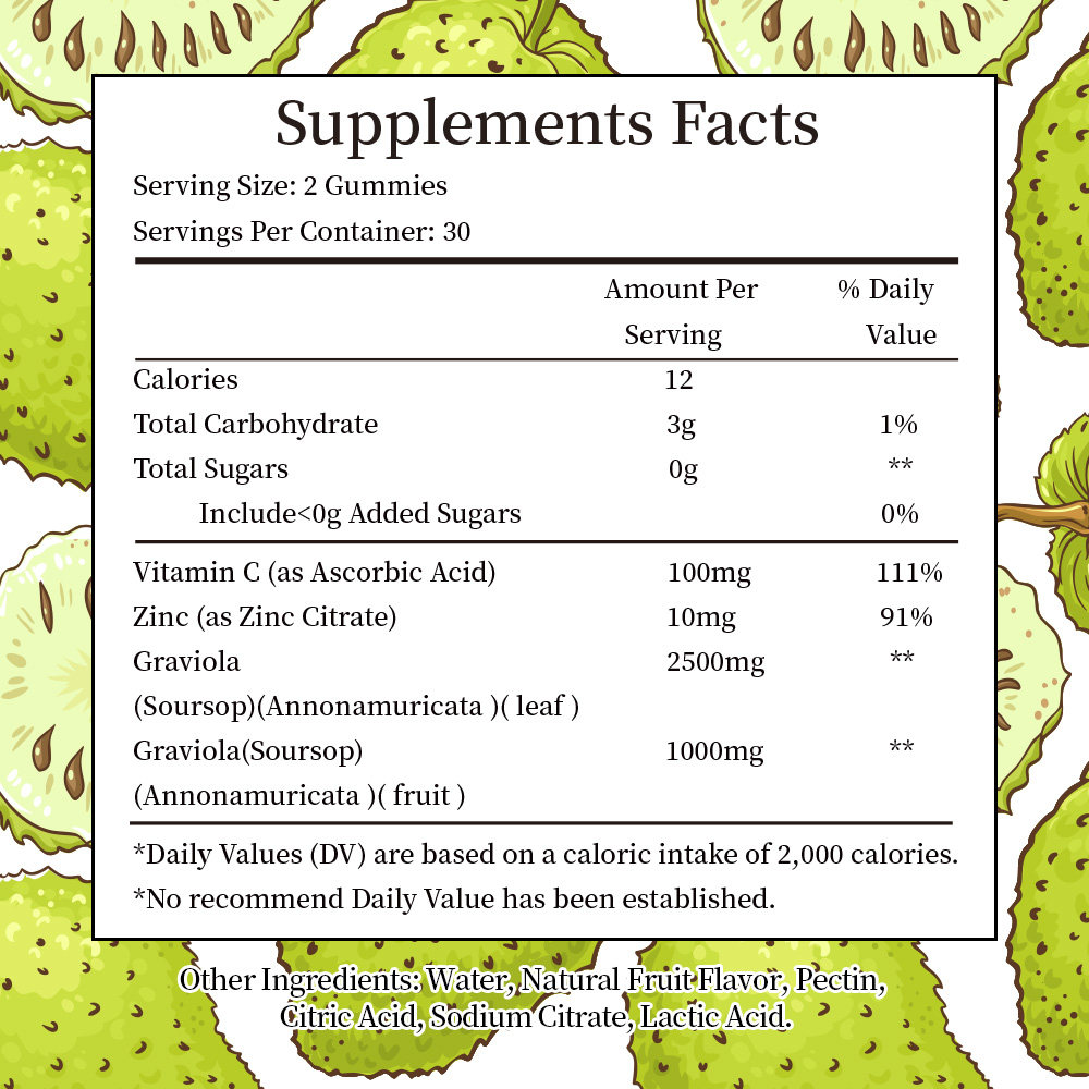 Soursop Gummies for Adults